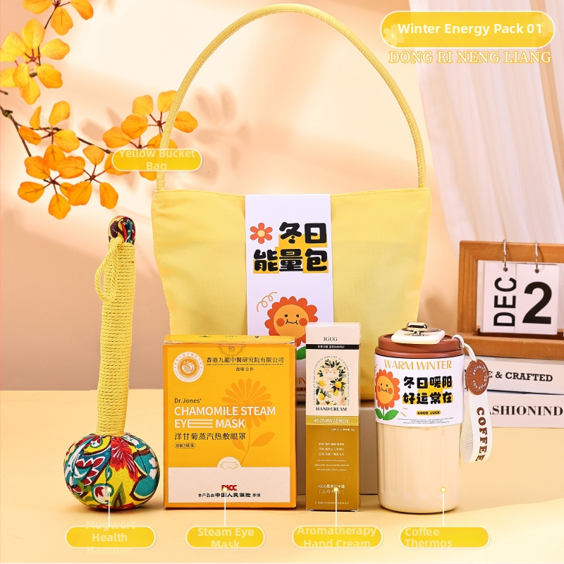 Üzleti ajándékcsomag - modern minimalist stílus, poliészter rost, ajándékdobozos csomagolás, alkalmazottak és ügyfelek számára