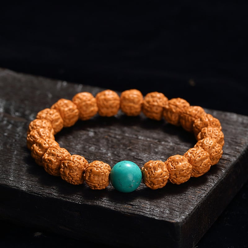 Bodhi sēklu rokassprādze - roku darbs, universāla, 18 gab., Birmas izcelsme, 2024. gada vasara