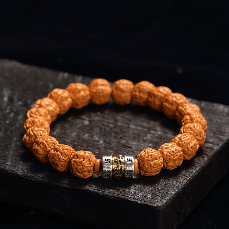 Bodhi sēklu rokassprādze - roku darbs, universāla, 18 gab., Birmas izcelsme, 2024. gada vasara