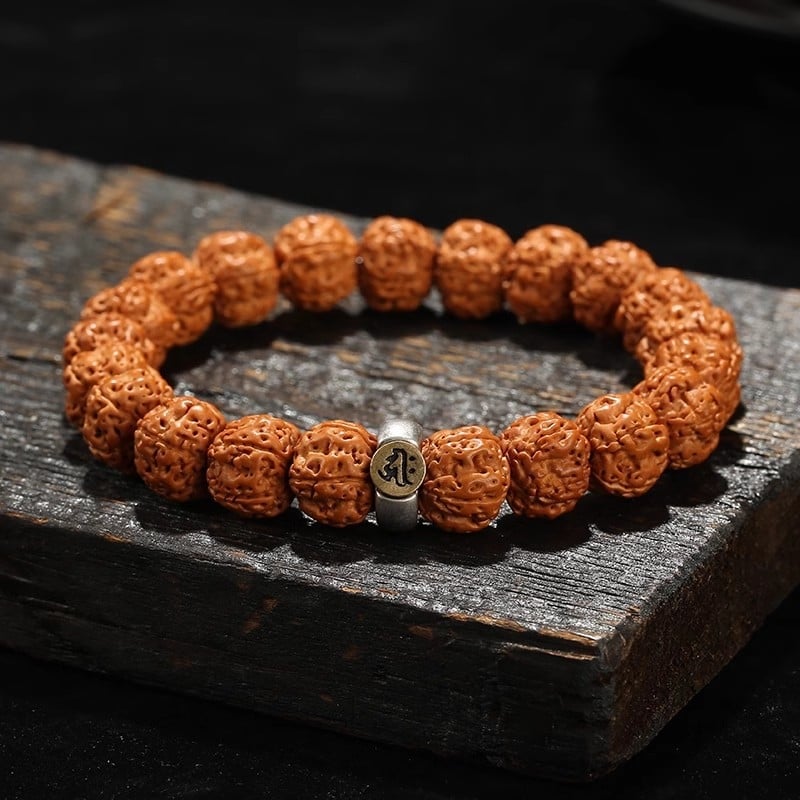 Bodhi sēklu rokassprādze - roku darbs, universāla, 18 gab., Birmas izcelsme, 2024. gada vasara