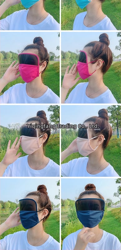 Viso veido saulės apsaugos veido kaukė, medvilnės medžiaga, pakabinamas ausims dizainas, pritaikomas spaudinimas, spausdintas logotipas, visos sezonos, unisex