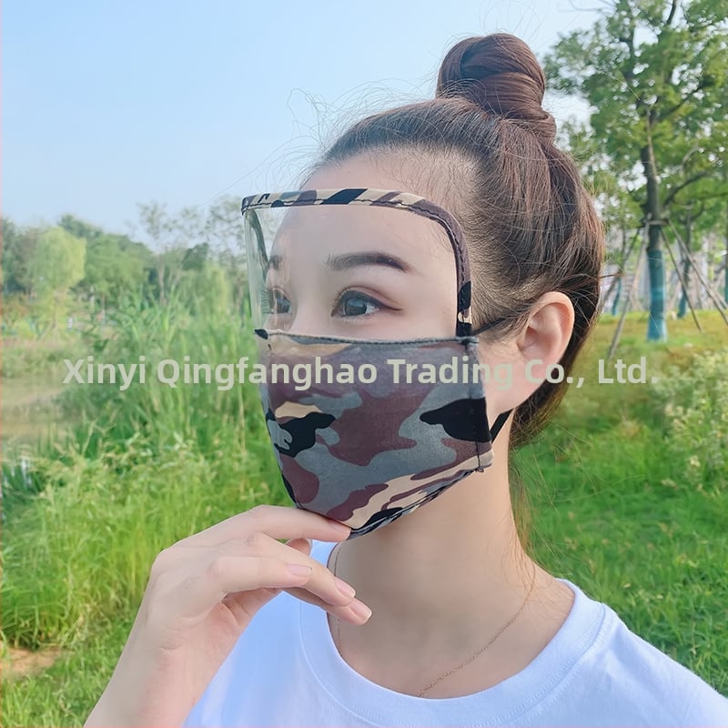 Viso veido saulės apsaugos veido kaukė, medvilnės medžiaga, pakabinamas ausims dizainas, pritaikomas spaudinimas, spausdintas logotipas, visos sezonos, unisex