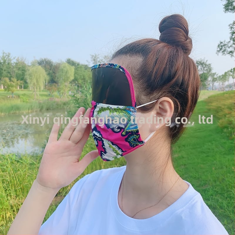 Viso veido saulės apsaugos veido kaukė, medvilnės medžiaga, pakabinamas ausims dizainas, pritaikomas spaudinimas, spausdintas logotipas, visos sezonos, unisex