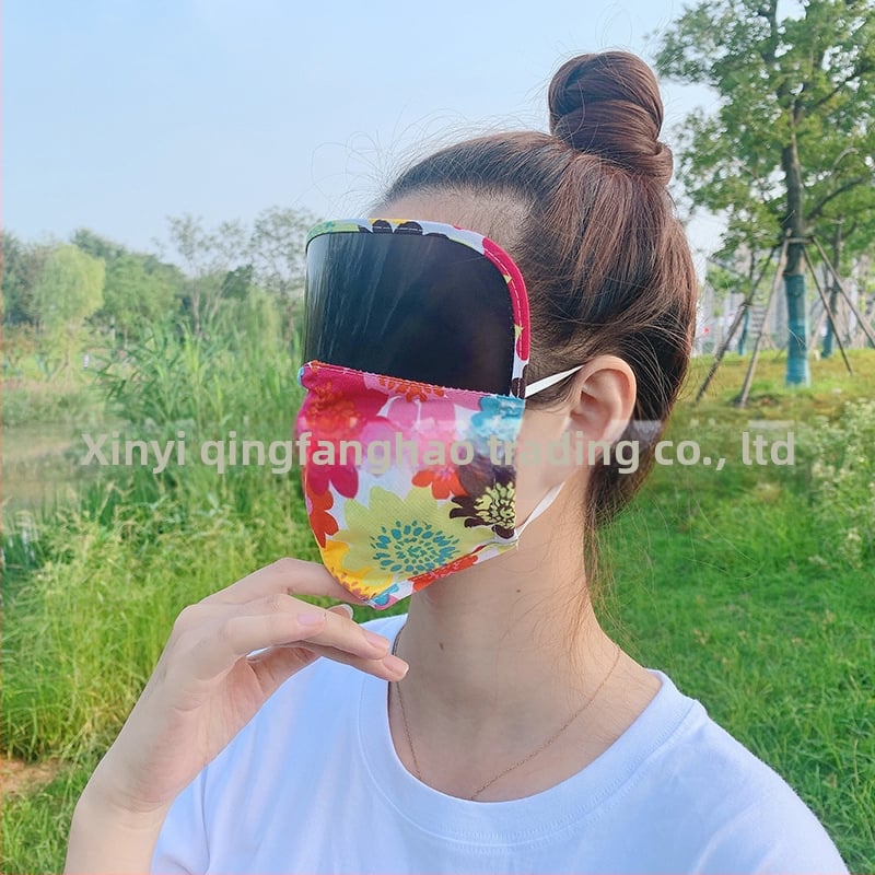 Viso veido saulės apsaugos veido kaukė, medvilnės medžiaga, pakabinamas ausims dizainas, pritaikomas spaudinimas, spausdintas logotipas, visos sezonos, unisex
