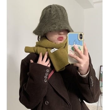 Плетен шал за жени, акрилен материал, зима 2025