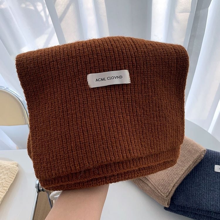 Плетен шал за жени, акрилен материал, зима 2025