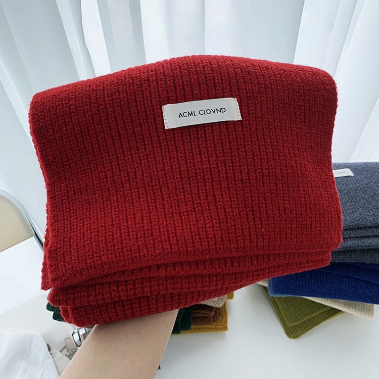 Плетен шал за жени, акрилен материал, зима 2025