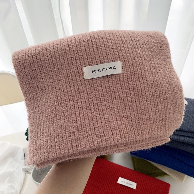 Плетен шал за жени, акрилен материал, зима 2025