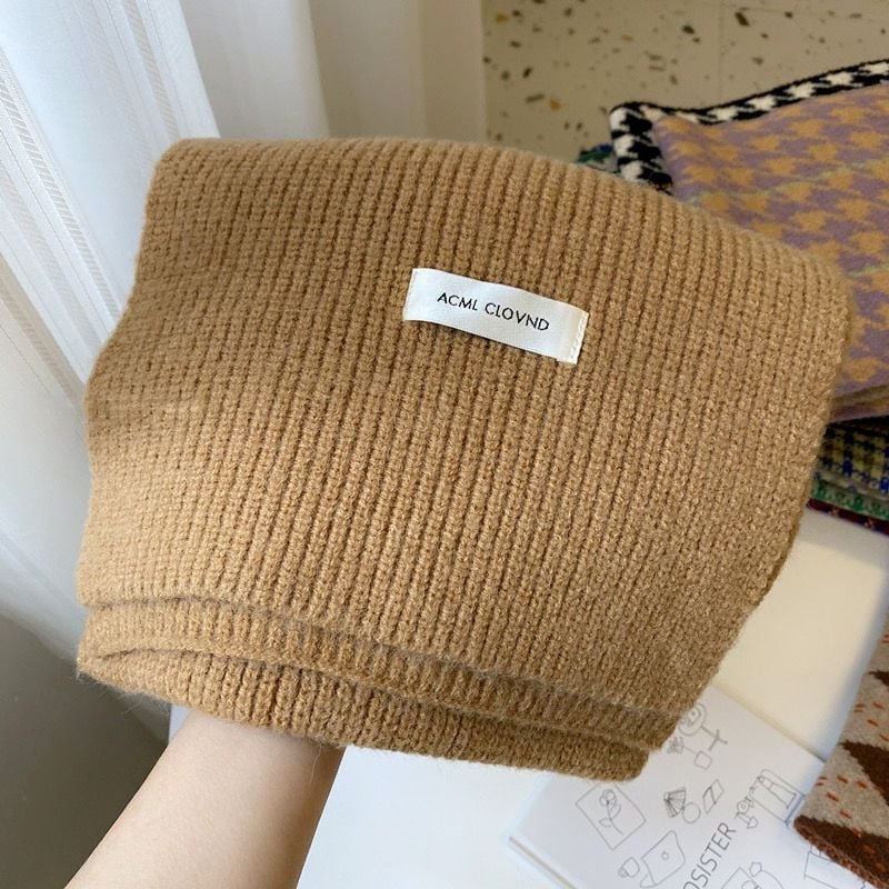 Плетен шал за жени, акрилен материал, зима 2025