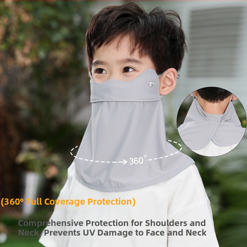 Dječja UV zaštitna maska za lice i vrat, prozračna, ultra lagana, potpuno prekrivanje lica, otporna na vjetar