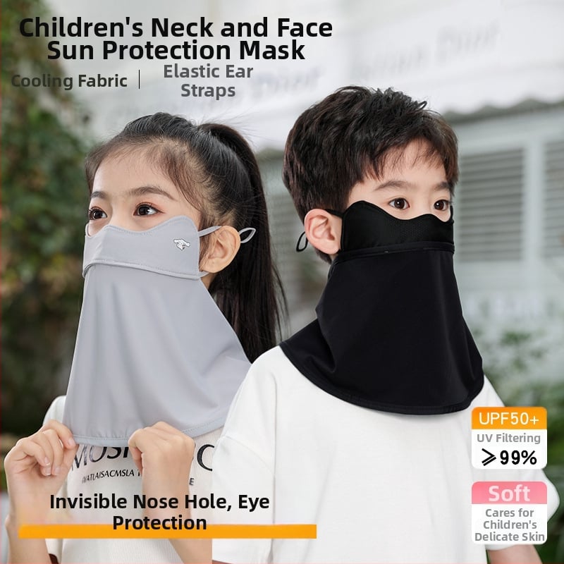 Dječja UV zaštitna maska za lice i vrat, prozračna, ultra lagana, potpuno prekrivanje lica, otporna na vjetar