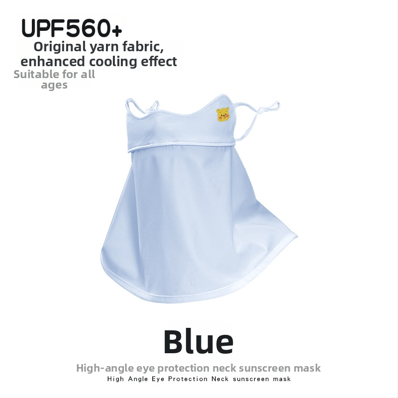 Dječja UV zaštitna maska za lice i vrat, prozračna, ultra lagana, potpuno prekrivanje lica, otporna na vjetar