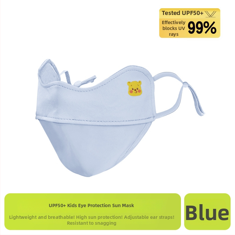 Dječja UV zaštitna maska za lice i vrat, prozračna, ultra lagana, potpuno prekrivanje lica, otporna na vjetar