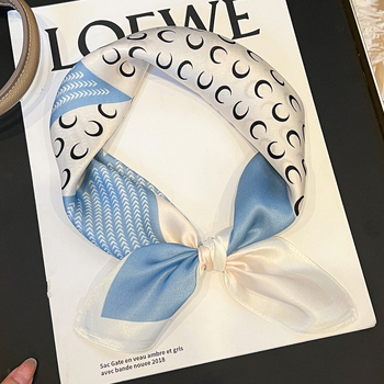 Дамски копринен шал | 100% коприна, сатенено тъкане, квадратна форма, пролет 2025 издание