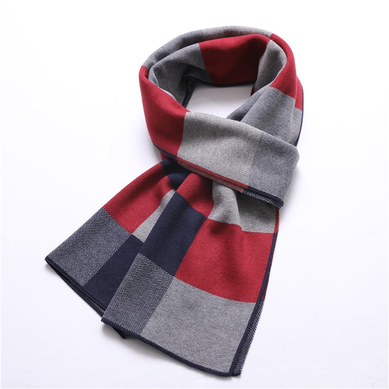 Muški šal, akrilna tkanina, twill pleteni, topao zimi, britanski stil