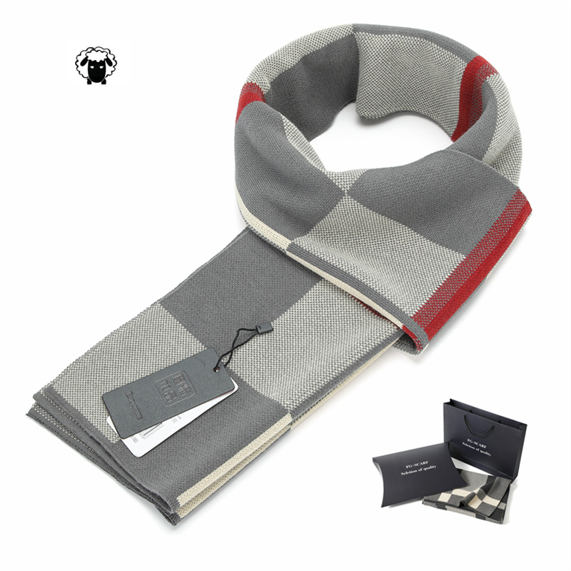 Muški šal, akrilna tkanina, twill pleteni, topao zimi, britanski stil