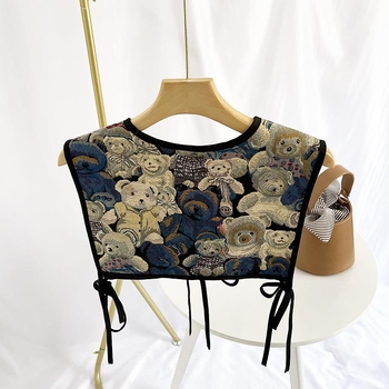 Ženska vintage vesta s vezicama i cvjetnim uzorkom — japansko-korejski sladak stil, poliester, warp pletenje, dekorativno