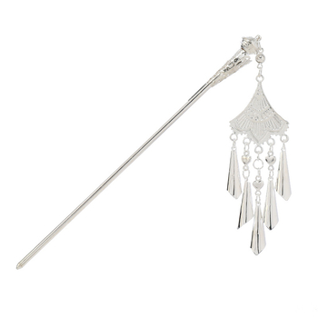 Metāla matu spraudnis etniskā stilā ar ziedu dizainu - galvas rotai, nacionālais stils, 2023 pavasaris