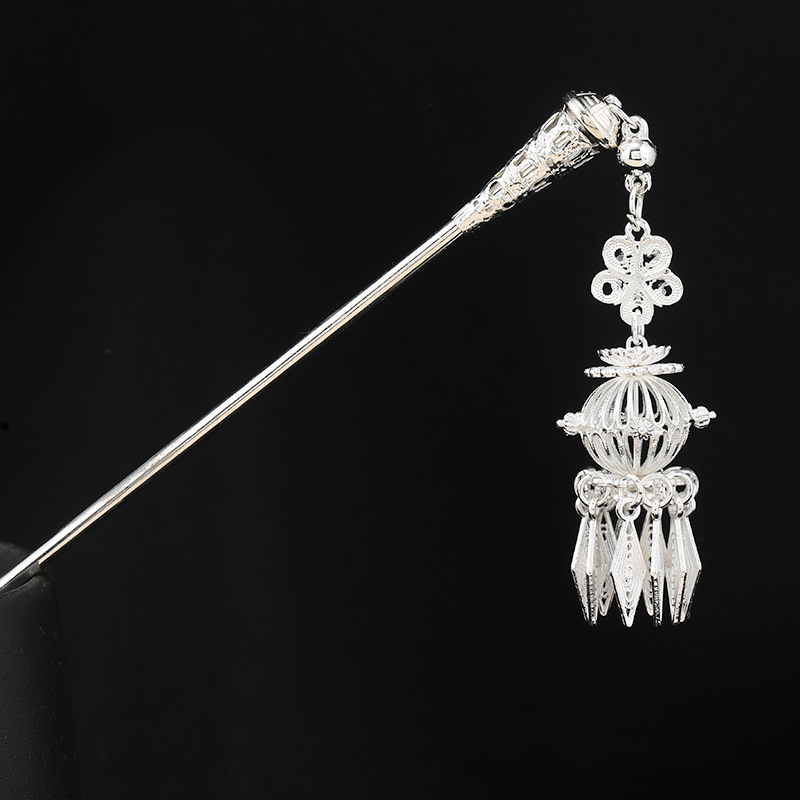 Metāla matu spraudnis etniskā stilā ar ziedu dizainu - galvas rotai, nacionālais stils, 2023 pavasaris