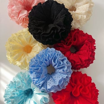 Čipkasta gumica za kosu, ručno izrađena od tkanine, korejski stil, osvježavajući i sladak dojam, bez umetaka