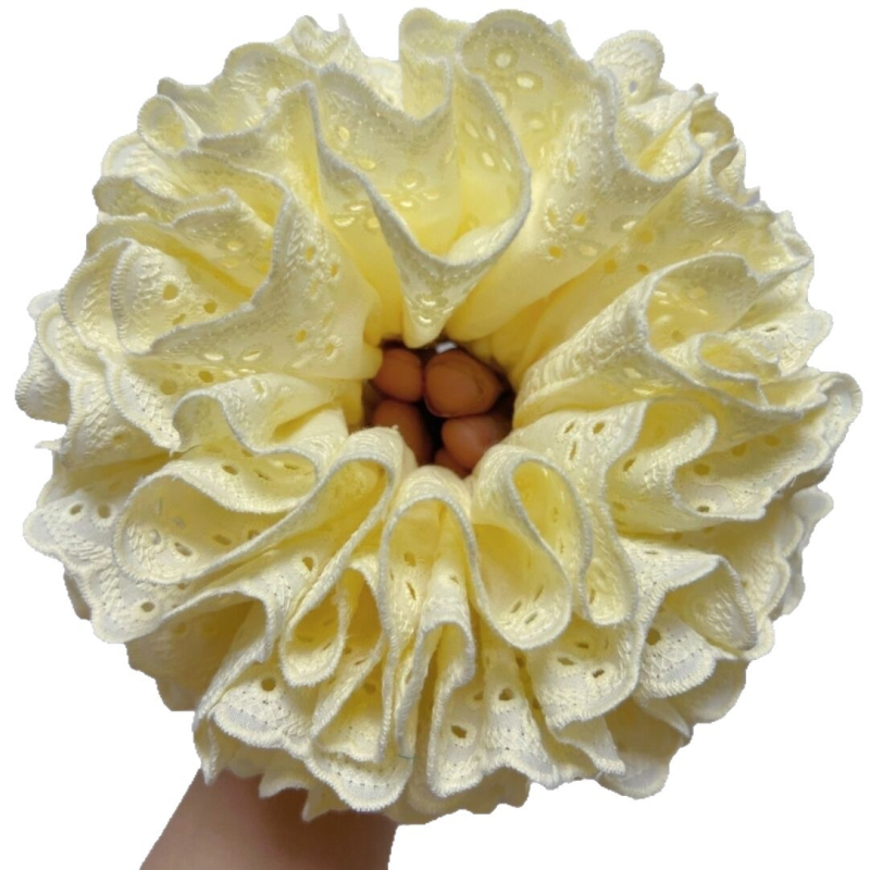 Čipkasta gumica za kosu, ručno izrađena od tkanine, korejski stil, osvježavajući i sladak dojam, bez umetaka