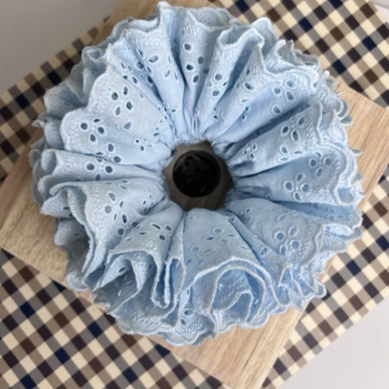 Čipkasta gumica za kosu, ručno izrađena od tkanine, korejski stil, osvježavajući i sladak dojam, bez umetaka