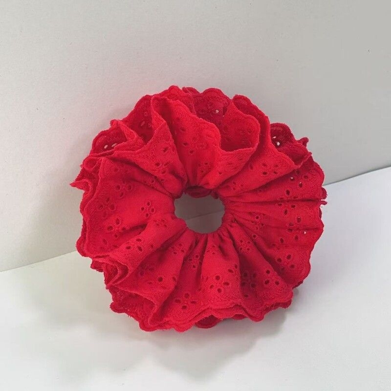 Čipkasta gumica za kosu, ručno izrađena od tkanine, korejski stil, osvježavajući i sladak dojam, bez umetaka