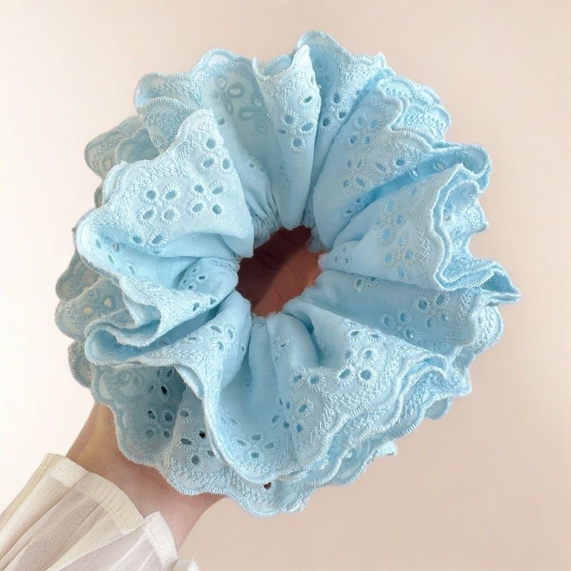 Čipkasta gumica za kosu, ručno izrađena od tkanine, korejski stil, osvježavajući i sladak dojam, bez umetaka