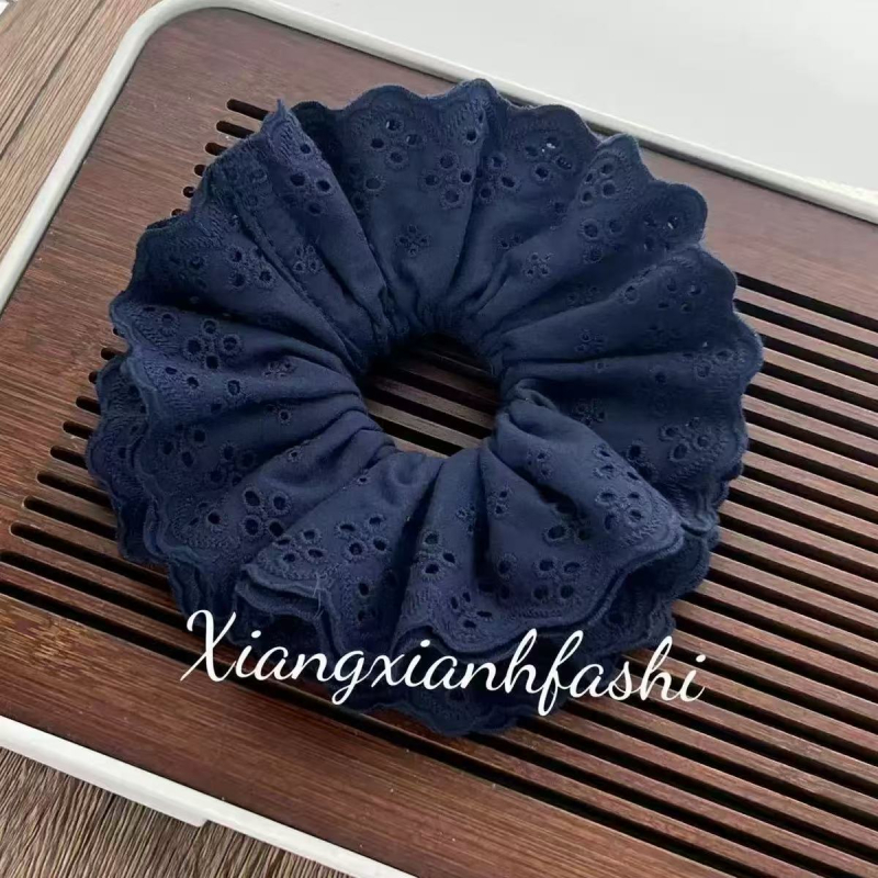 Čipkasta gumica za kosu, ručno izrađena od tkanine, korejski stil, osvježavajući i sladak dojam, bez umetaka
