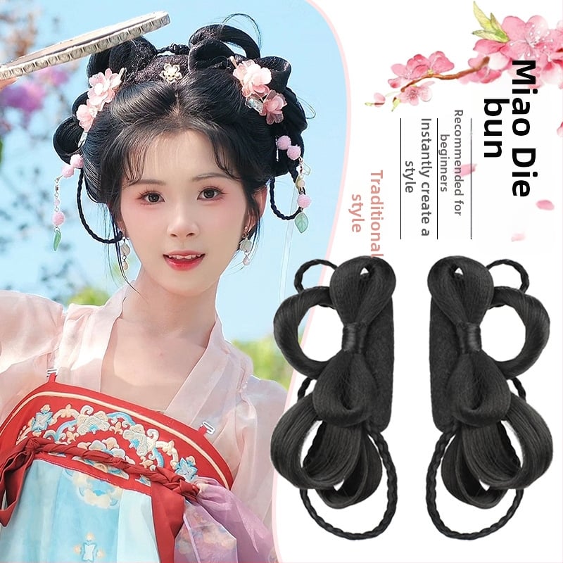 Klasiskā Han dinastijas meitenes parūka, īsa, no vietējās zīdes, palielina apjomu, nav krāsojama vai perm