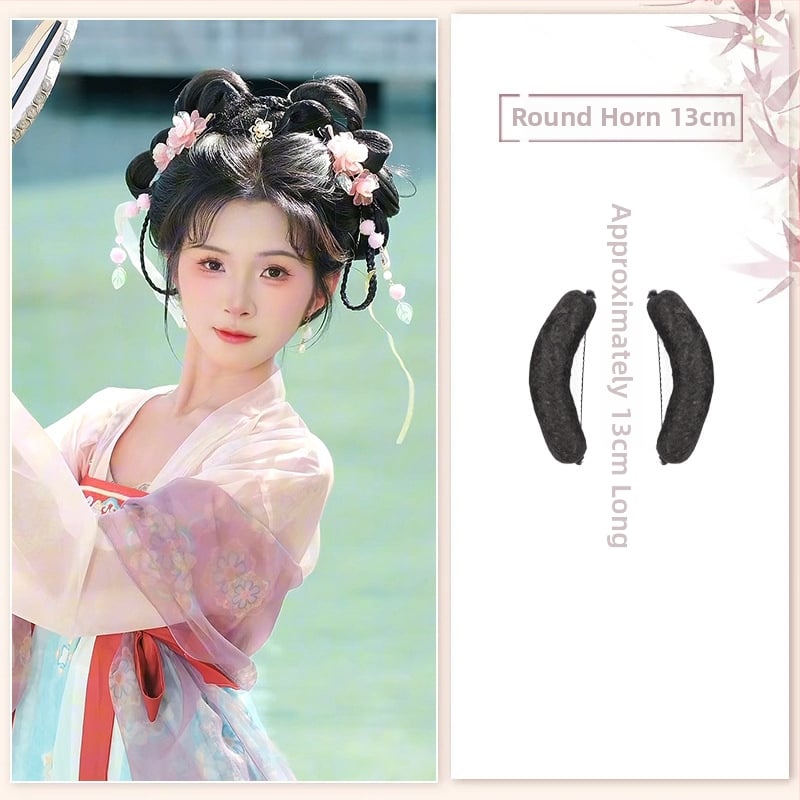 Klasiskā Han dinastijas meitenes parūka, īsa, no vietējās zīdes, palielina apjomu, nav krāsojama vai perm