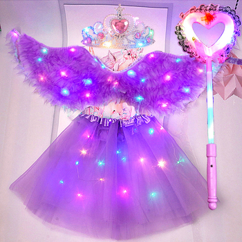 Gaismas auduma eņģeļu spārni – grimai un kostīmu rekvizīts, dāvana bērniem, Helovīns