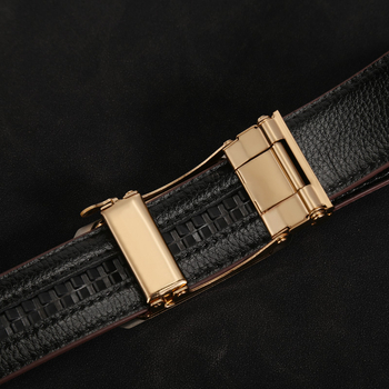 Muški kaiš od umjetne kože s automatskom kopčom, uzorak krokodila, casual stil, širina 2-4 cm
