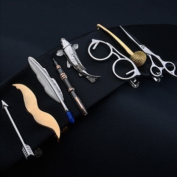 Мъжки клип за вратовръзка с дизайн на цвете за яка, персонализирана обработка, индивидуално опаковано