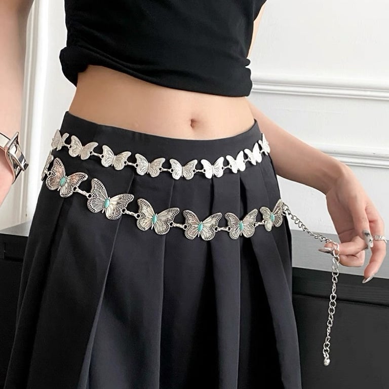 Metalinė juosmens grandinėlė moterims, bohemiško retro stiliaus, universalus dizainas, dažyta paviršiaus, 2025 vasaros leidimas