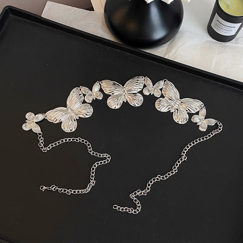 Metalinė juosmens grandinėlė moterims, bohemiško retro stiliaus, universalus dizainas, dažyta paviršiaus, 2025 vasaros leidimas