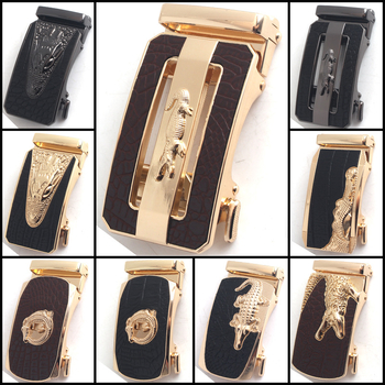 Автоматична катарама за колан, сплав, квадратна форма, модел на крокодил, бизнес стил