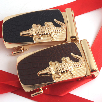 Автоматична катарама за колан, сплав, квадратна форма, модел на крокодил, бизнес стил