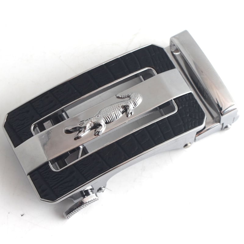Автоматична катарама за колан, сплав, квадратна форма, модел на крокодил, бизнес стил