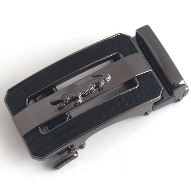 Автоматична катарама за колан, сплав, квадратна форма, модел на крокодил, бизнес стил