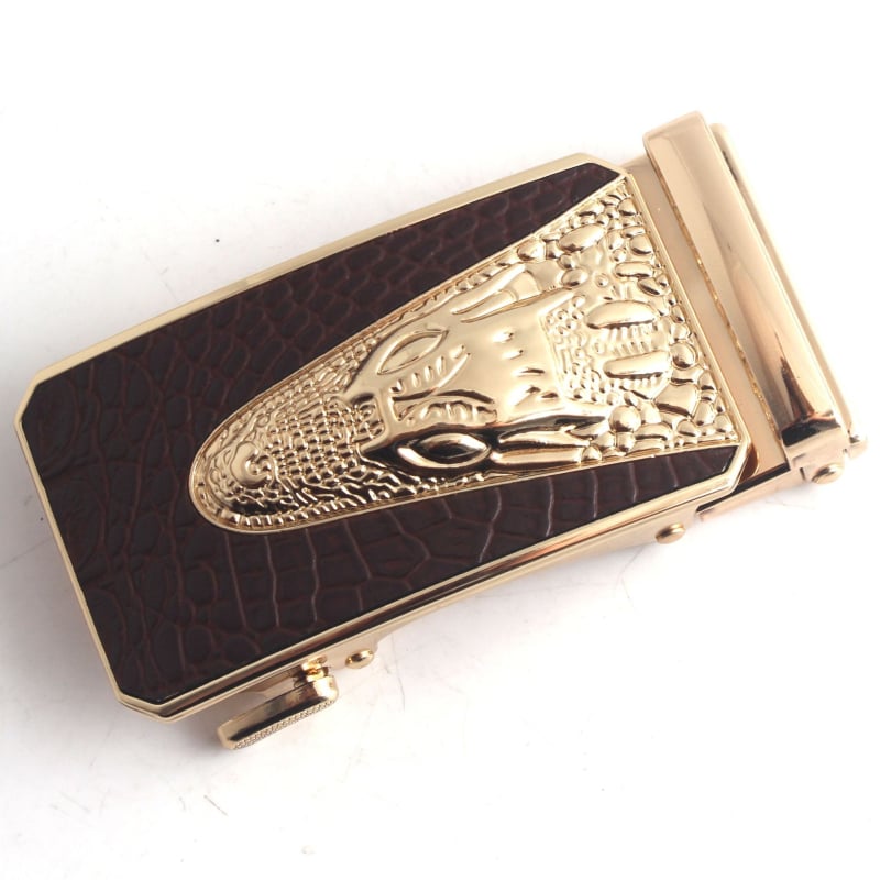 Автоматична катарама за колан, сплав, квадратна форма, модел на крокодил, бизнес стил