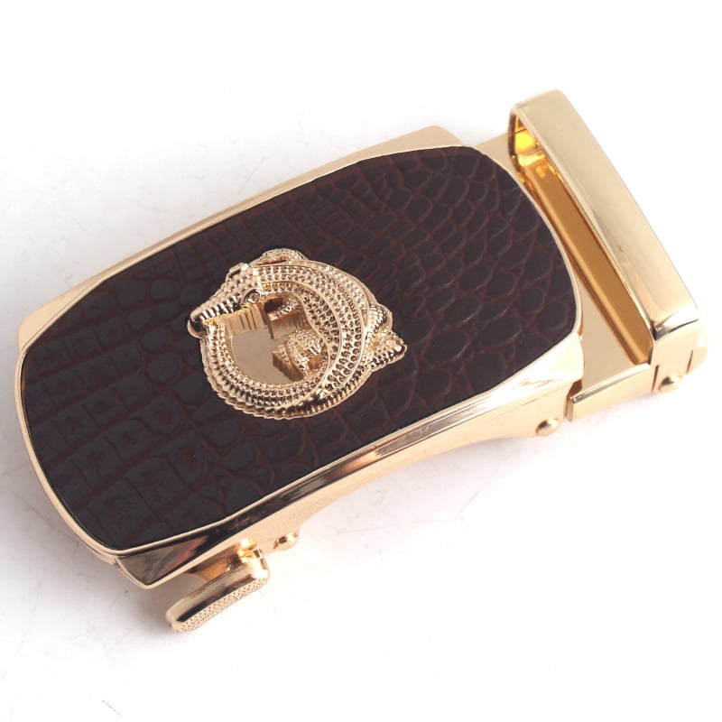 Автоматична катарама за колан, сплав, квадратна форма, модел на крокодил, бизнес стил
