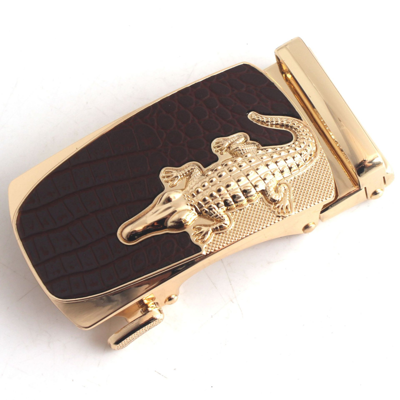 Автоматична катарама за колан, сплав, квадратна форма, модел на крокодил, бизнес стил
