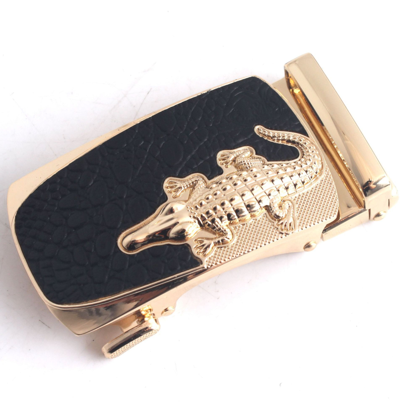 Автоматична катарама за колан, сплав, квадратна форма, модел на крокодил, бизнес стил