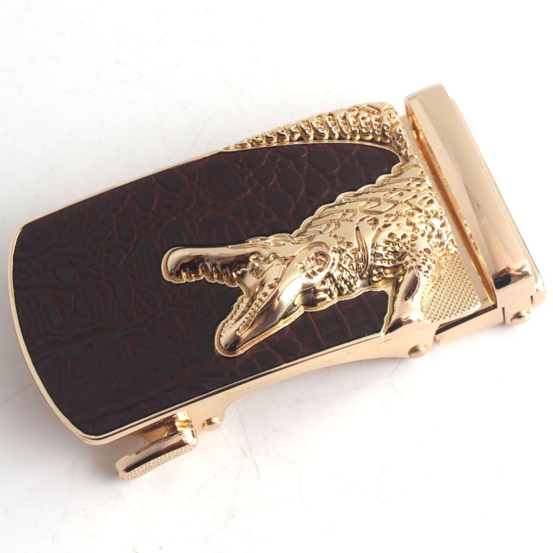 Автоматична катарама за колан, сплав, квадратна форма, модел на крокодил, бизнес стил