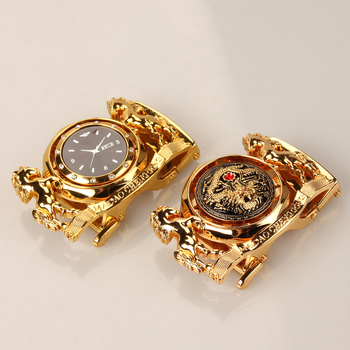 Мъжка автоматична катарама за колан, правоъгълна сплав, животински принт