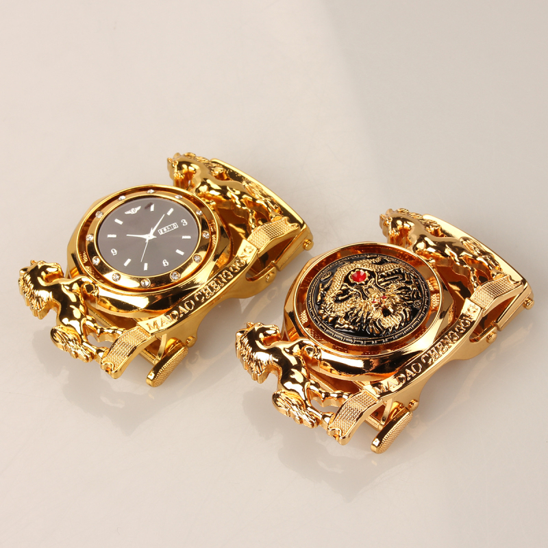 Мъжка автоматична катарама за колан, правоъгълна сплав, животински принт