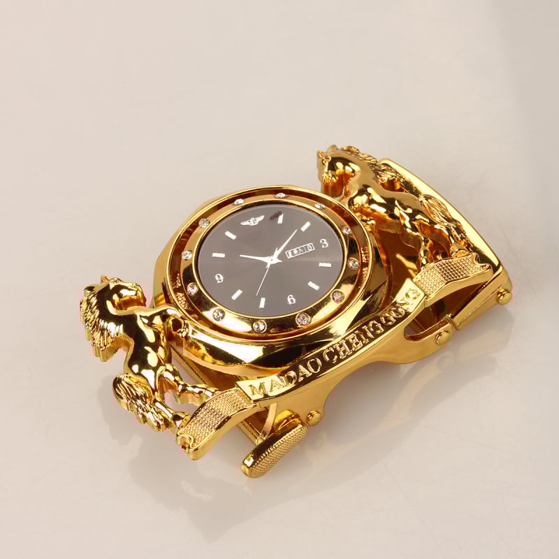 Мъжка автоматична катарама за колан, правоъгълна сплав, животински принт