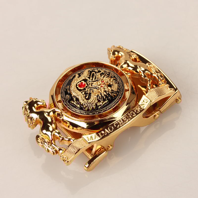 Мъжка автоматична катарама за колан, правоъгълна сплав, животински принт