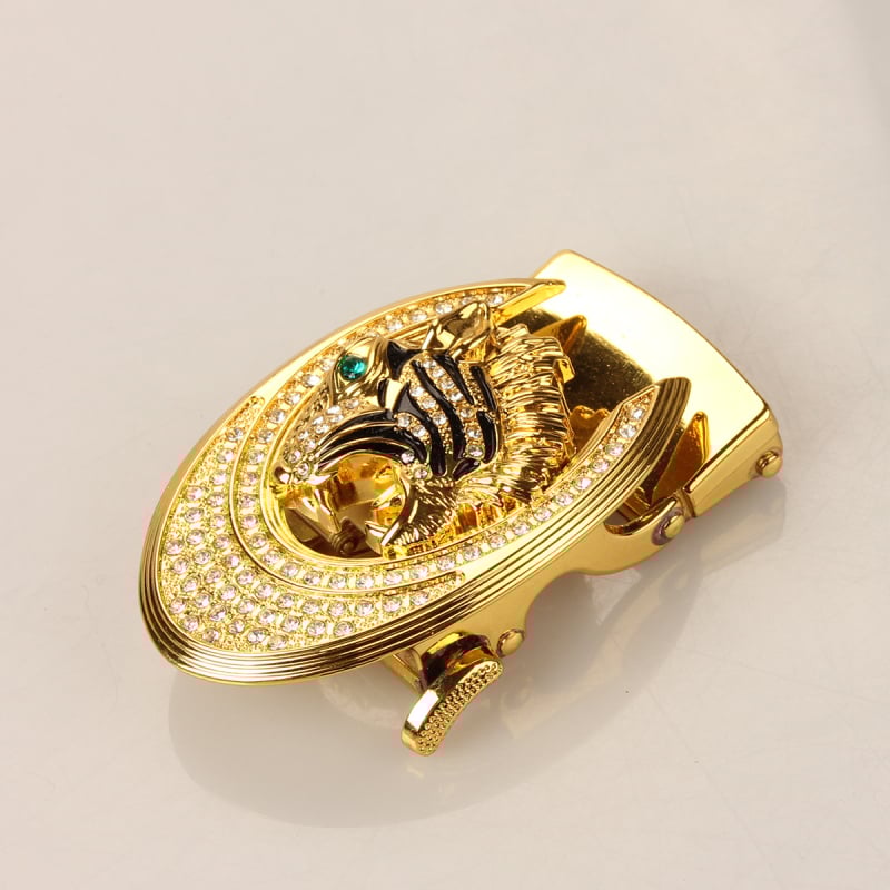 Мъжка автоматична катарама за колан, правоъгълна сплав, животински принт